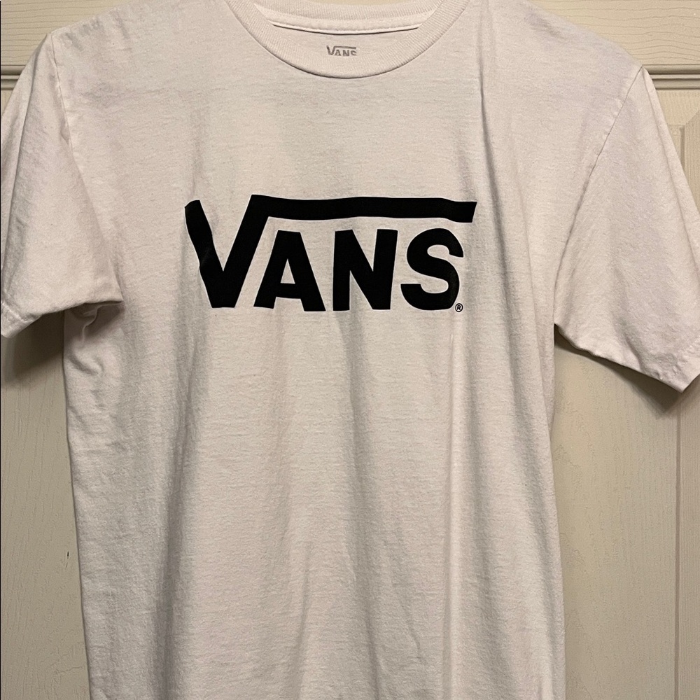 Vans Classic White Tee with Black Logo